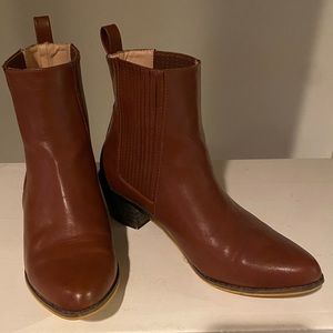 Brown ankle booties